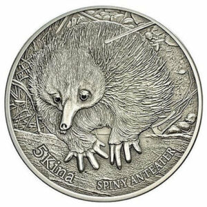 2012 Papua New Guinea 1 Ounce Spiny Anteater Silver Proof Coin - Art in Coins