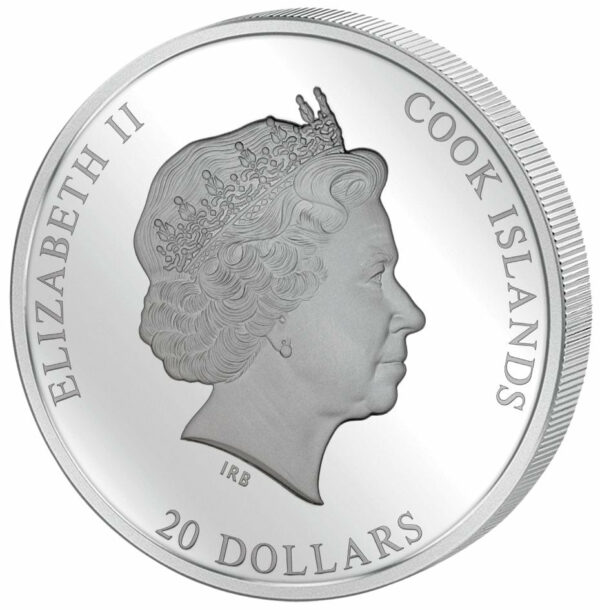 2016 Cook Islands 3 Ounce Caspar Friedrich Wanderer above Sea of Fog Silver Proof Coin