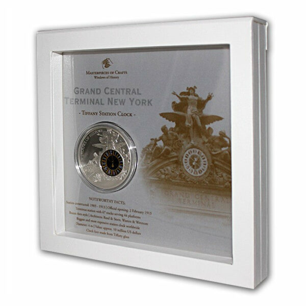 2013 50g Windows of History "Grand Central Station" Silver Proof Coin Frame - Art in Coins