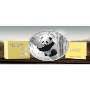 2017 Benin 1/2 Ounce Charming Animals Panda Colored Silver Coin Set - Art in Coins