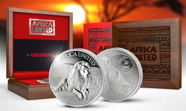 2017 5 Nation 3 Ounce Africa United Lion Silver Proof Coin Set - Art in Coins