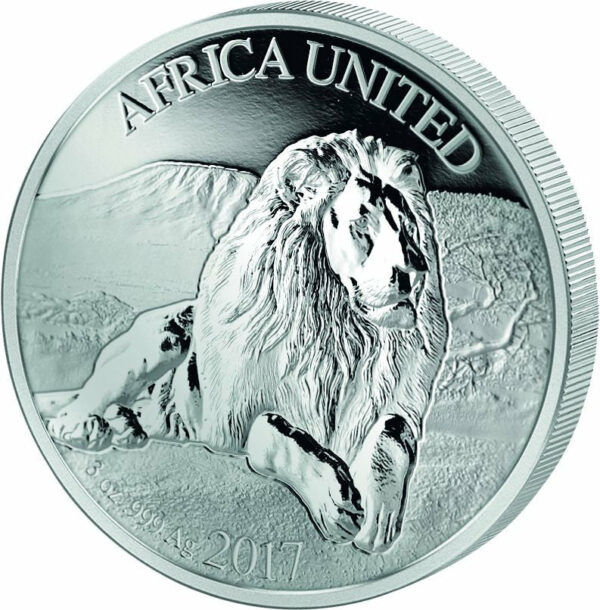 2017 5 Nation 3 Ounce Africa United Lion Silver Proof Coin - Art in Coins