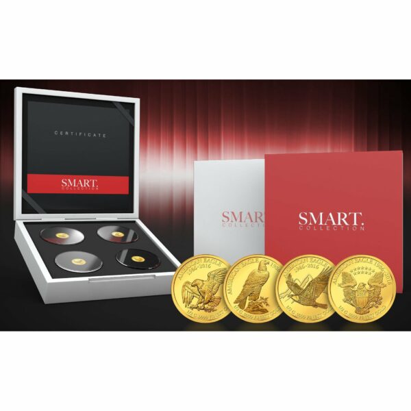 2016 Fiji 4 X 1/2 Gram Smart Collection Eagle Gold Proof Coin Set - Art in Coins