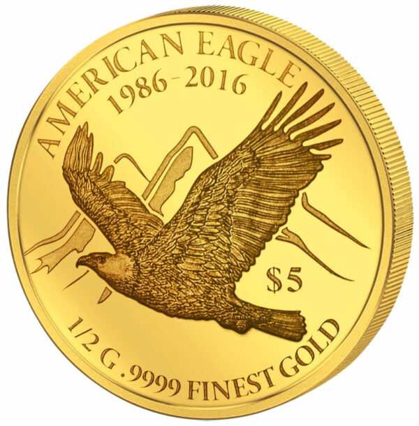 2016 Fiji 4 X 1/2 Gram Smart Collection in flight Eagle Gold Proof Coin