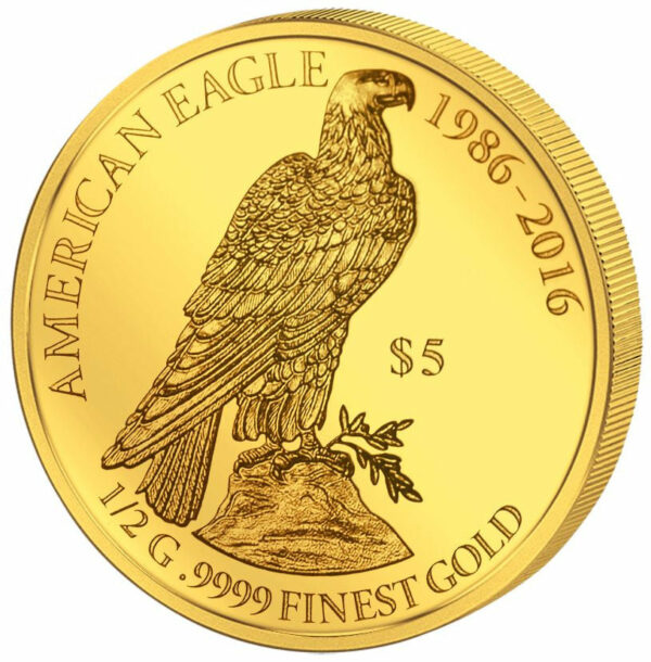 2016 Fiji 4 X 1/2 Gram Smart Collection Perched Eagle Gold Proof Coin