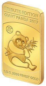 2017 Solomon Islands 1/2 Gram .9999 Gold Giant Tribute 1982 Panda - Art in Coins