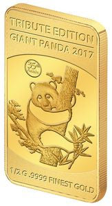 2017 Solomon Islands 1/2 Gram .9999 Gold Giant Tribute 1987 Panda - Art in Coins