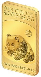 2017 Solomon Islands 1/2 Gram .9999 Gold Giant Tribute 1988 Panda - Art in Coins