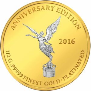 2016 Gabon 7 X 1/2 Gram Anniversary Edition .99999 Gold Platinum Proof Coin Set