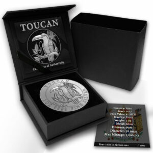 2018 Niue 1 Ounce Toucan .9999 Reverse Proof Silver Coin Set - Art in Coins