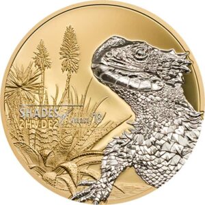 2018 Cook Islands 25 Gram Shades of Nature Sun Gazer Lizard Silver Proof Coin - Art in Coins