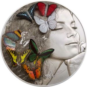 2018 Palau 5 Ounce Exotic Butterflies Dream Edition Silver Coin - Art in Coins