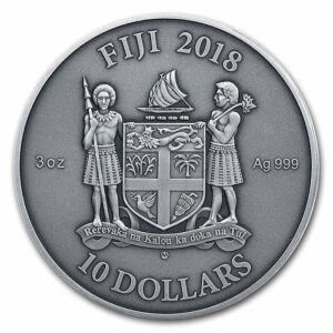 2018 Fiji 3 Ounce Mandala Art Moresque Ultra High Relief Silver Proof Coin