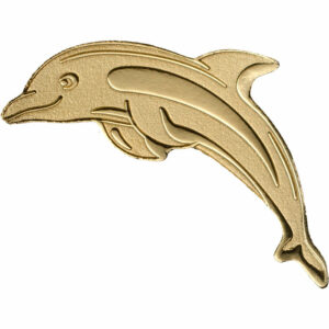 2018 Palau 1/2 Gram Dolphin Sculptured .9999 Brilliant Uncirculated Gold Coin