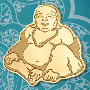 2018 Palau 1/2 Gram Laughing Buddha Sculptured .9999 Brilliant Uncirculated Gold Coin