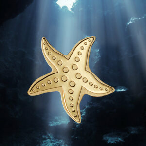2018 Palau 1/2 Gram Starfish Sculptured .9999 Brilliant Uncirculated Gold Coin