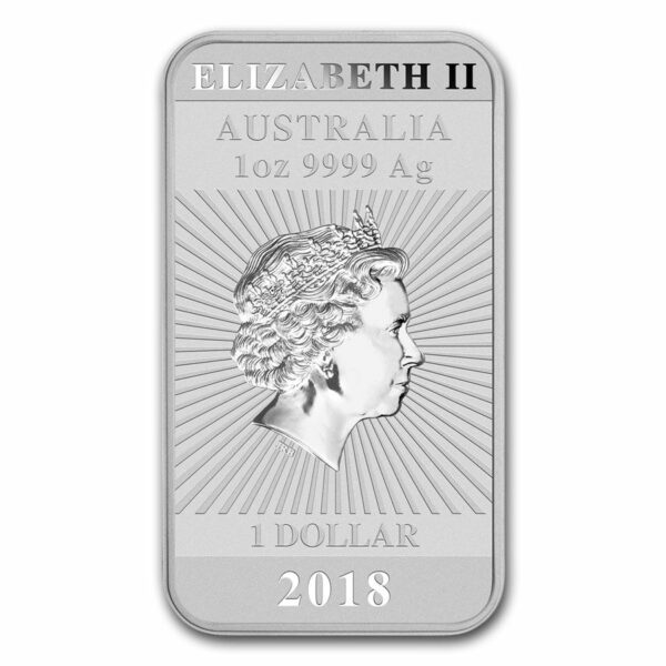 2018 Australia 1 Ounce Dragon Rectangular .9999 Silver Coin