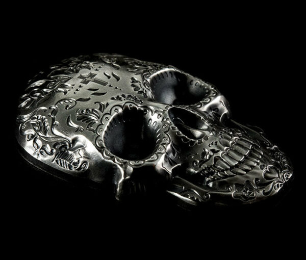 2018 Palau 1 Ounce Dia de Muertos La Catrina Skull Silver Coin