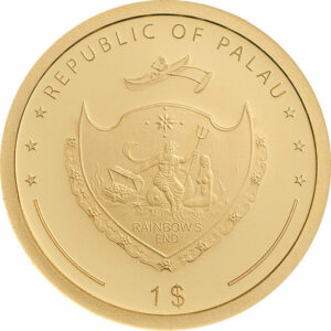 2019 Palau 1 Gram Four Leaf Clover .9999 Gold Proof Coin
