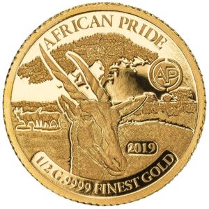 2019 African Pride 13 Nation 13 X 1/2 Gram .9999 Gold Proof Coin Collection
