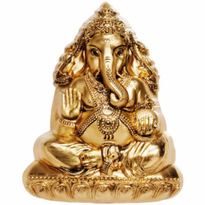 2019 Cook Islands 3 Ounce Lord Ganesha Sculptured Gold Plated Silk Finish Silver Coin