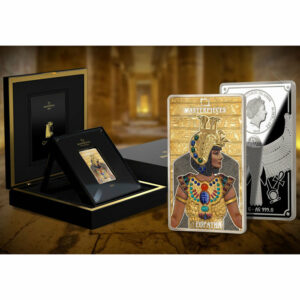 2019 Solomon Islands 200 Gram Silver & 12 Gram Gold Masterpieces of Art Cleopatra Coin Set