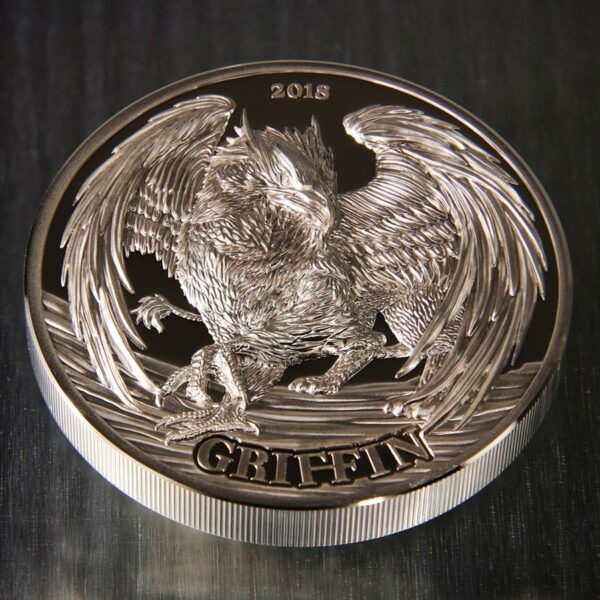 2018 Tanzania Mythological Animals Griffin Ultra High Relief Silver Coin