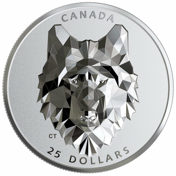 2019 Multifaceted Wolf Silver Proof Coin