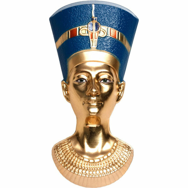2019 Palau 3 Ounce Nefertiti Bust 3D Shaped Gold Gilded .999 Silver Coin