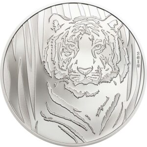 2019 Mongolia 1/2 Ounce Hidden Tiger 250 Togrog .999 Silver Proof Coin