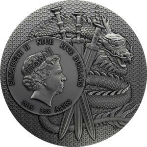 2019 Niue 3 Ounce Lu Bu Warriors of China Silver Coin