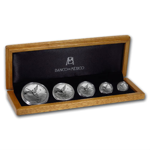 2019 5 Coin Mexican Libertad .999 Silver Proof Coin Set