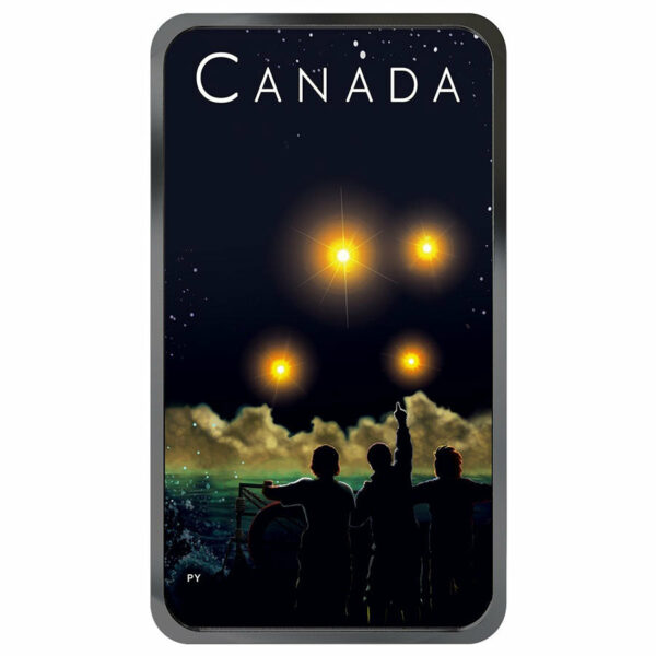 2019 Canada 1 Ounce Unexplained Phenomena Shag Harbour Glow in the Dark Silver Coin
