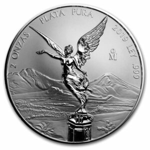 2019 Mexico 2 Ounce Libertad Reverse Proof .999 Silver Coin