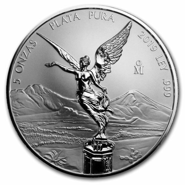 2019 Mexico 5 Ounce Libertad Reverse Proof .999 Silver Coin