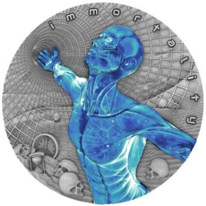 2019 Niue 2 Ounce Code of the Future Immortality Ultraviolet Silver Coin
