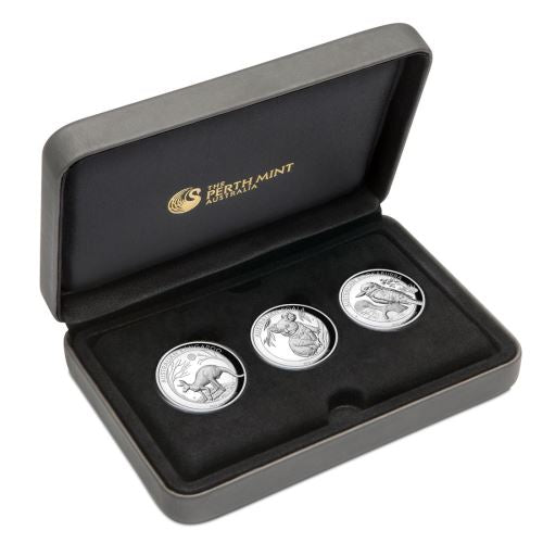 2019 Australia 3 Coin 1 Ounce High Relief Silver Proof Coin Collection