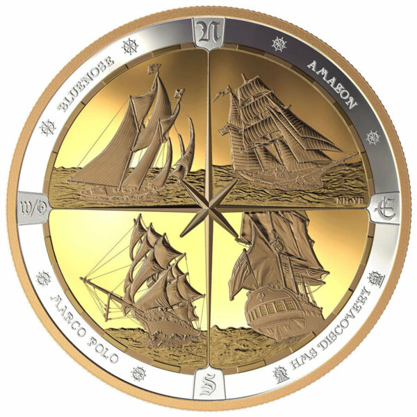 2019 Canada 1/2 Kilogram Tall Ships of Canada Gold Plated Silver Proof Coin
