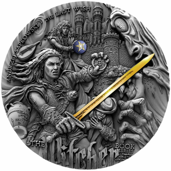2019 Witcher The Last Wish High Relief Gold Gilded Silver Coin