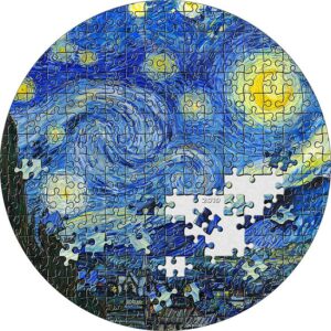 2019 Palau 3 Ounce Van Gogh Starry Night Micropuzzle Treasures Silver Coin