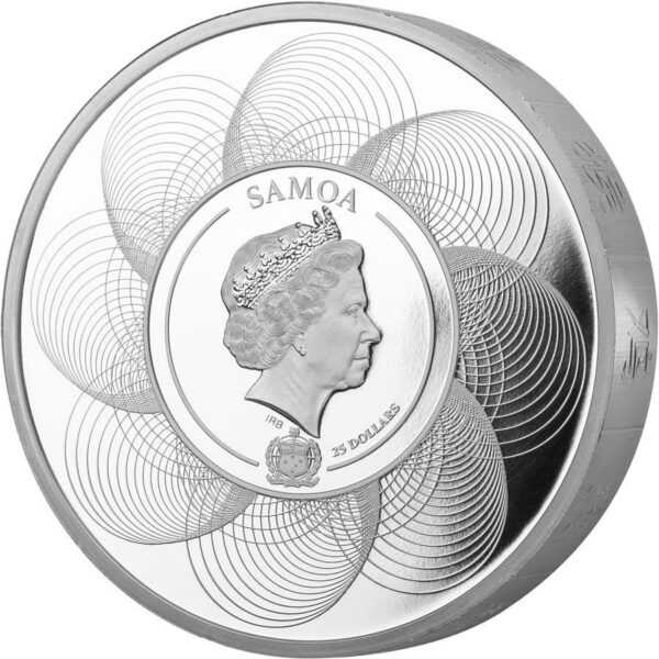 2019 Samoa 888 Gram Lunar Calendar Silver Coin