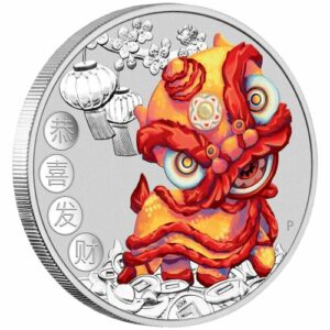 2020 Tuvalu 1 Ounce Chinese New Year Dancing Lion Silver Coin
