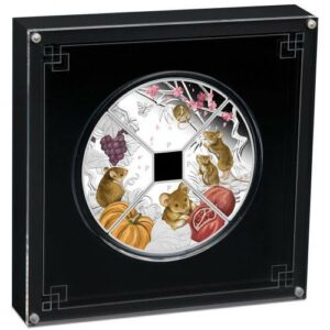 2020 Tuvalu Quadrant Year of the Mouse Silver Proof Coin