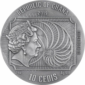 2019 Ghana Leonardo da Vinci Silver Coin