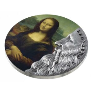 2019 Ghana 2 Ounce Leonardo da Vinci Mona Lisa Silver Coin