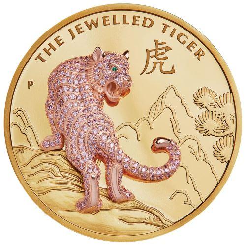 2020 Australia 10 Ounce Jewelled Tiger Gold Proof Coin