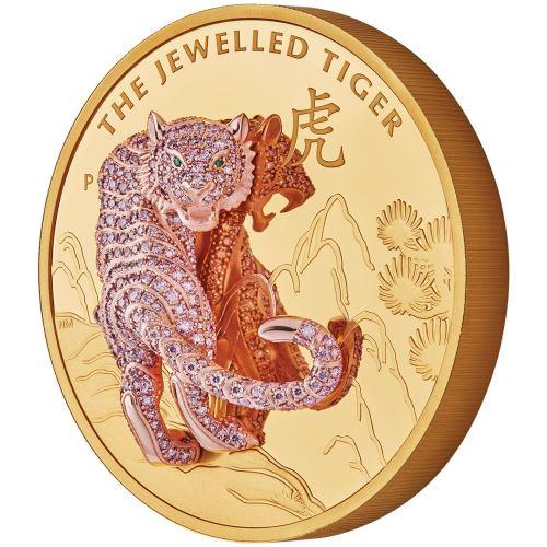 2020 Australia 10 Ounce Jewelled Tiger .9999 Gold Proof Coin