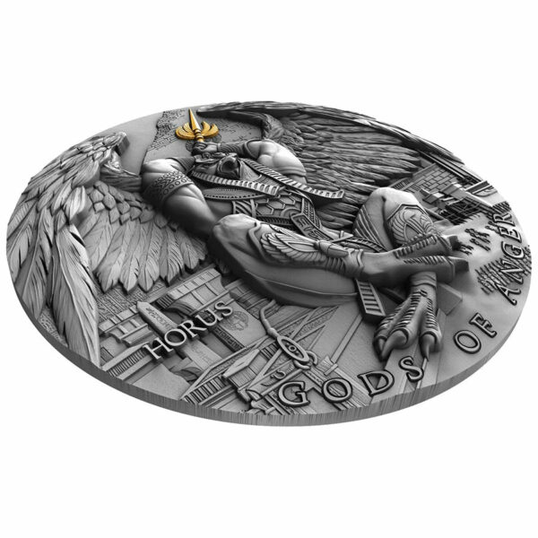 Gods of Anger Horus High Relief Silver Coin