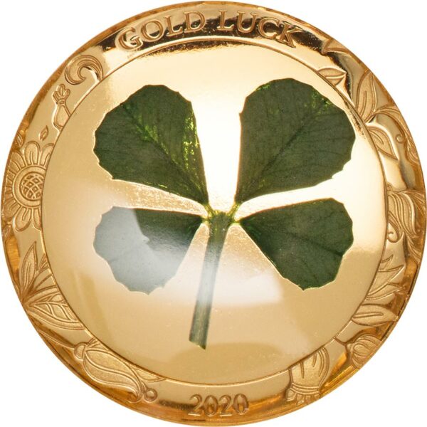 2020 Palau 1 Gram Four Leaf Clover Gold Proof Coin