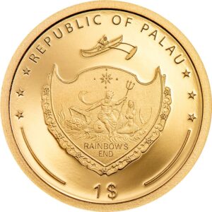 2020 Palau Four Leaf Clover Gold Coin